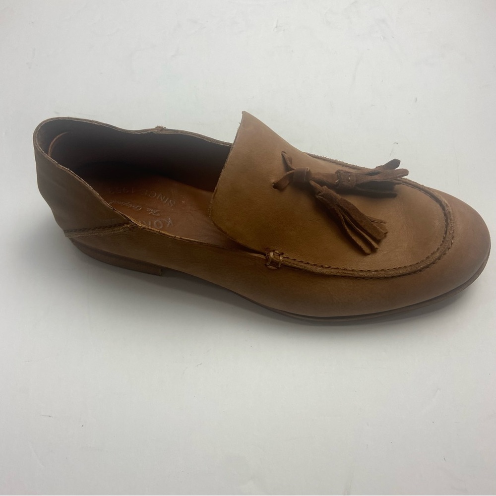 Kork-Ease Tinga K69106 Loafer Women's US 9‎ Brown Leather Tassel Slip-On Shoes